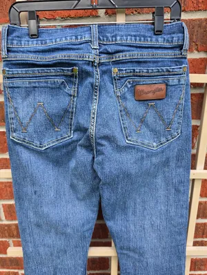 Wrangler Retro Slim boot cut denim blue jeans stretch size 7/9 thumbnail 6