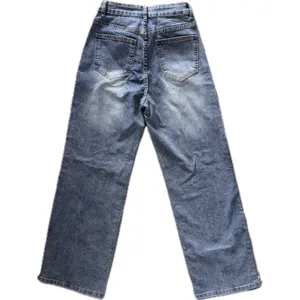 NWT Rhinestone Wide Leg High Rise Jeans Sparkly Y2K Festival Denim XS thumbnail 4