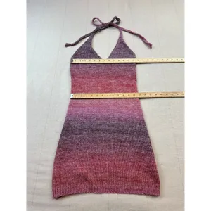 Princess‎ Polly | Blair Halter Mini Dress Pink Ombre Knit | Women's S/M thumbnail 4