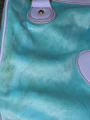 Vintage Juicy Couture light blue and lilac velour satchel bag thumbnail 12