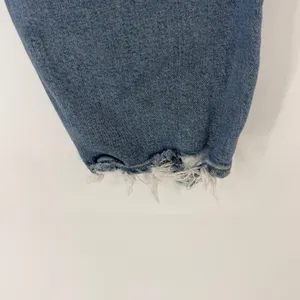 AGOLDE Distressed Crop Jeans Womens 32 Raw Hem Light Wash Straight‎ 90s thumbnail 3