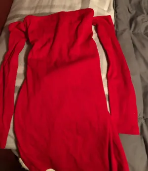 Red Lace Up Dress thumbnail 1