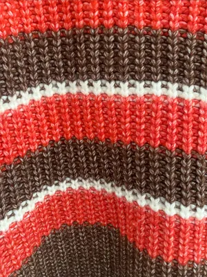 Aerie Offline Sunwashed Chunky Striped Scoop Neck Oversized Sweater Sz SMALL thumbnail 2