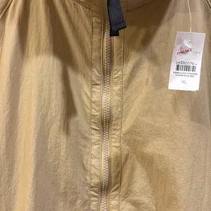 Lou Grey Tan Mylon Rain Jacket Nwts Size Xl 2 Side Pockets Full Zipper No Hood thumbnail 4