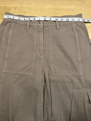 Eileen Fisher Garment-Dyed Utility Organic Cotton Cargo Pant Sz XS thumbnail 11