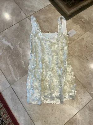 Lovers and Friends Delphine Mini Dress in White Shell thumbnail 6