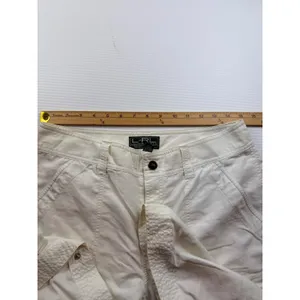 Lauren Active Ralph‎ Lauren White Nylon Cargo Pants Wide Leg Utility Womens 8 thumbnail 4