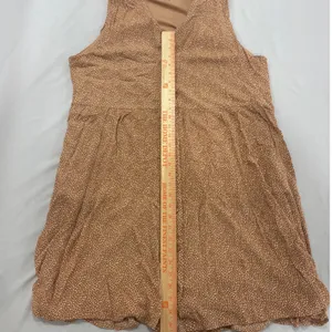 Baltic Born Rust Brown White Micro Dot Sleeveless Tiered Midi Dress Womens 1X thumbnail 9