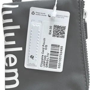 Lululemon Clippable Card Pouch Grey Sage / Light Ivory thumbnail 7