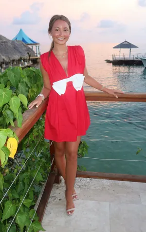 Red Bow Romper Boutique Cut-Out thumbnail 1