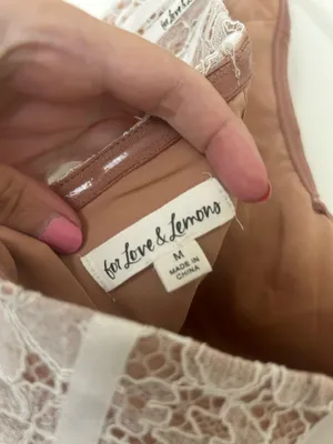 For Love & Lemons Lace Mini Dress White thumbnail 5