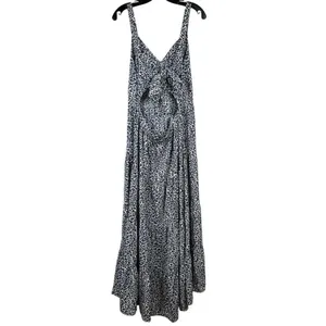 BTFBM Full Length Animal Print Back Cutout Summer Dress XL thumbnail 2