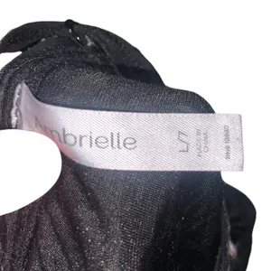 Ambrielle Black Mesh Lace-Trimmed Velvet Bodysuit Thong thumbnail 7