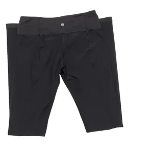 Lululemon‎ Black Yoga Leggings Size 8 Colorblock Waistband thumbnail 5