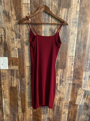 Missguided women's sleeveless dress burgundy color size 10 thumbnail 2