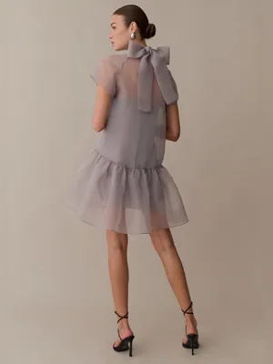 NWT Few Moda Joni Dress size Small Stone Gray Silver Staud mini thumbnail 4