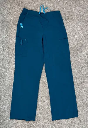 Carhartt Force Women Scrub Pants Teal Nurse Vet Medical Drawstring Regular M thumbnail 1