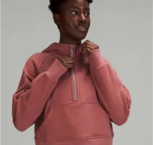 Lululemon Oversized Scuba Half-Zip in spiced chai in M/L thumbnail 4