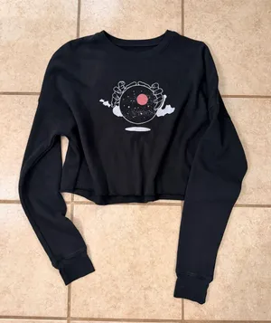 Bella Canvas Custom Chris Lake Black Book Records Cropped Sweatshirt thumbnail 1