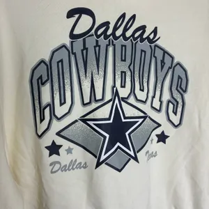 Champion NFL Dallas Cowboys Cream Sports Hoodie NWT Womens Large **Flaw thumbnail 2