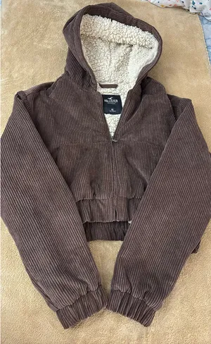 Hollister Brown Jacket Sherpa thumbnail 1