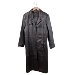 Vintage 90s Y2K Centigrade Leather Trench Coat Womens Size Medium Zip Out Lining thumbnail 2