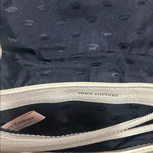 Retro Vintage White Leather 3 Pocket Clutch Bag Juicy couture clutch bag thumbnail 3