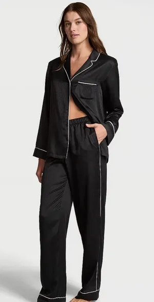 Victoria's Secret Cheetah Satin Print Pajama Set thumbnail 1