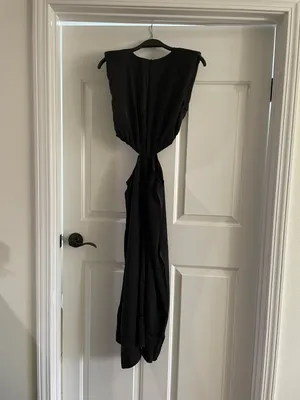 TCEC Side Cut Midi Dress – Black – L – NWOT – CD02559 thumbnail 7