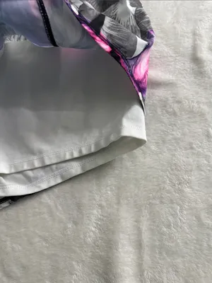 CALIA White Athletic Shorts with Pink & Purple Floral Print thumbnail 3