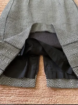 Per Se Wool Blend Chevron Sheath Dress Size 0 Black White Career thumbnail 6