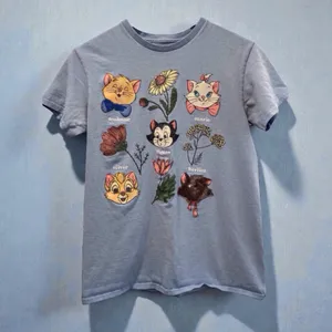 Disney Cats Graphic Tee S Blue – Kawaii Aesthetic thumbnail 4