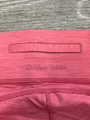 Outdoor Voices two-tone, cropped leggings featuring a distinct pink and light pink colorblock thumbnail 4