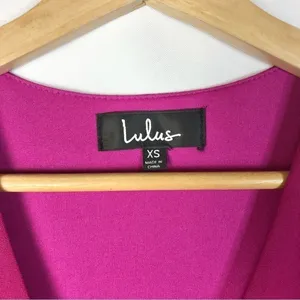 Lulu's‎ Wonderous Water Lilies Magenta Pink Long Sleeve Maxi Dress XS thumbnail 7