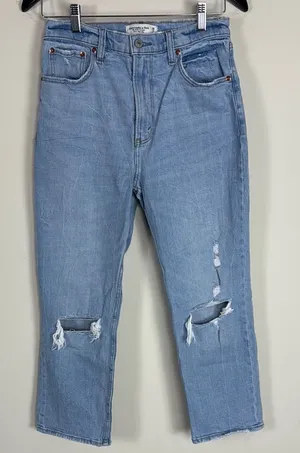 Abercrombie &‎ Fitch The Ankle Straight Ultra High Rise Jean Size 28/6s thumbnail 1