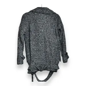Free People Gray &‎ Black Marled Moto Peacoat Jacket Zip Up Size XS thumbnail 2