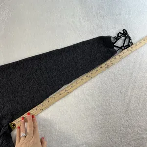Beyond Yoga S Small‎ Space-Dye Strappy Hem Ballet Leggings Black Steel SM15AW thumbnail 12