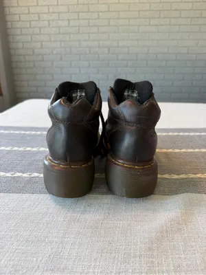 Vintage Y2K Dr. Martens 8550 Brown Leather Chunky Boots Made in England Size 6 thumbnail 6