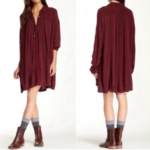 Free People Size Medium Spin Me Tunic Shirt Dress thumbnail 2