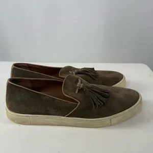Frye‎ Suede Gemma Tassel Slip On Shoe in Brown Size 10 thumbnail 6