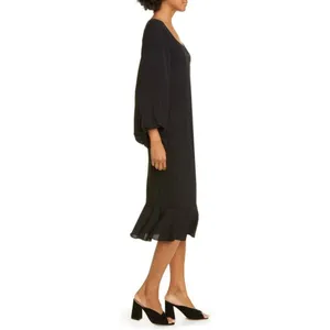 STAUD Lara Balloon Sleeve Midi Dress New with Tags‎ Size 8 thumbnail 4