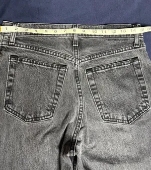 Abercrombie & Fitch 90s Straight Ultra High Rise Jeans 28 6S Washed Black thumbnail 7