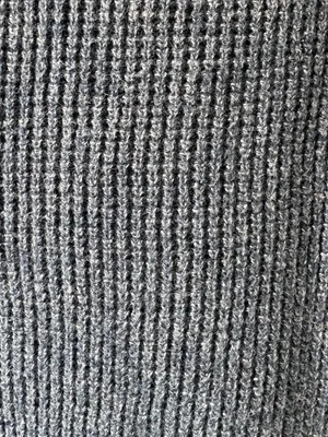 Lauren Ralph Lauren chambray blue gray hooded pullover waffle weave sweater MED thumbnail 3