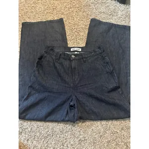 DKNY Jeans Womens‎ High Rise Wide Leg Denim Trousers Dark Indigo Cotton 27 Q2639 thumbnail 4