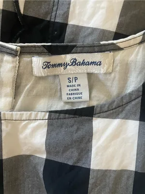 Tommy Bahama Black‎ and White Gingham Sleeveless Dress thumbnail 3
