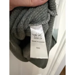Boys Lie‎ Ombre Waffle Knit Thermal Top Grey Green Rhinestone Oversized OSO thumbnail 8