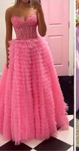 Sherri hill dress pink thumbnail 1