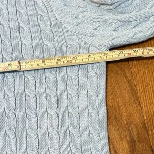 John Galt Brandy Melville Light Blue Cable Knit Crew Neck Sweater Womens thumbnail 5