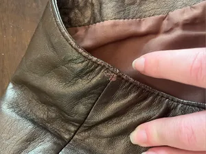 My Clothes Women’s Brown Metallic Genuine Leather Vest Size S Equestrian Preppy thumbnail 7