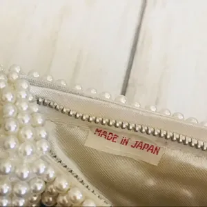White Faux Pearl Bridal Bag Vintage thumbnail 10